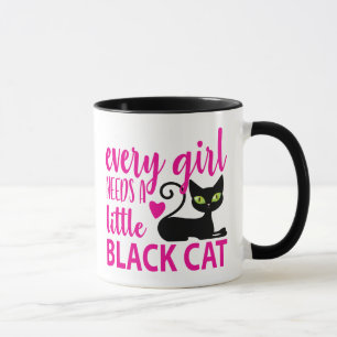 Cute Kitten Kat Moeder Kitty Halloween Zwarte Kat Mok
