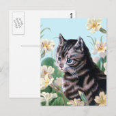 Cute kitten - kattenkunst briefkaart (Voorkant / Achterkant)