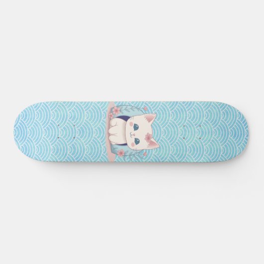 Cute Kitten Kawaii Persoonlijk Skateboard (Horizontaal)