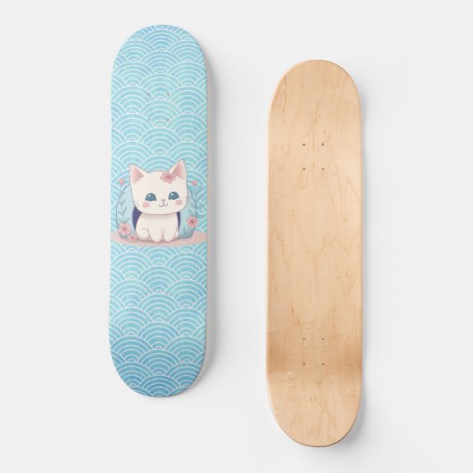 Cute Kitten Kawaii Persoonlijk Skateboard (Voorkant)