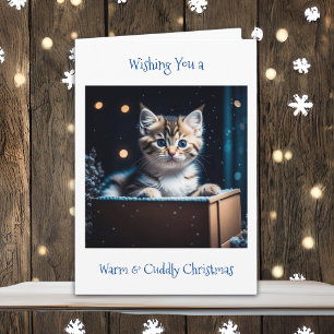 Cute Kitten Kerstmis Kaart
