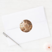 Cute Kitten Kneading Dough Ronde Sticker (Envelop)