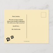 Cute Kitten krijgen snel weer goed Briefkaart (Achterkant)