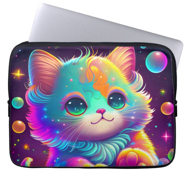 Cute Kitten Laptop Sleeve (Voorkant)