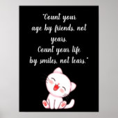 Cute Kitten Laughing Poster (Voorkant)