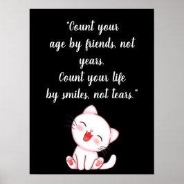 Cute Kitten Laughing Poster