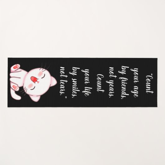 Cute Kitten Laughing Yogamat (Voorkant (horizontaal))