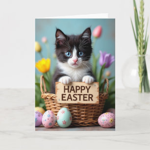 Cute Kitten Lente Vreugde Kaart