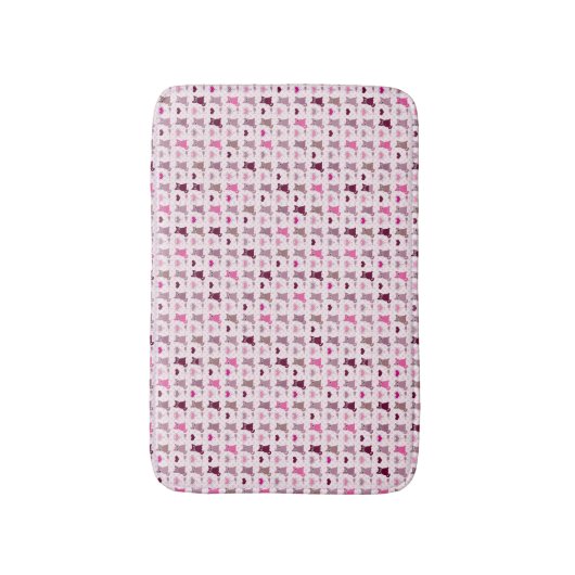 Cute kitten meisjespatroon badmat (Voorkant Verticaal)