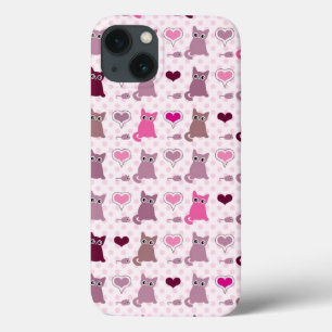 Cute kitten meisjespatroon Case-Mate iPhone case