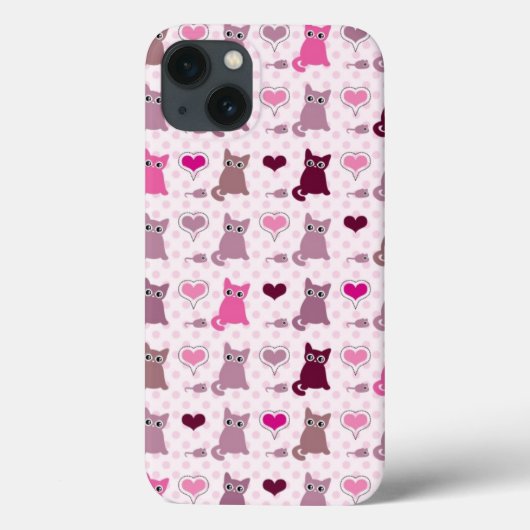 Cute kitten meisjespatroon Case-Mate iPhone case (Achterkant)