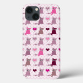 Cute kitten meisjespatroon Case-Mate iPhone case (Achterkant)