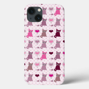 Cute kitten meisjespatroon Case-Mate iPhone case