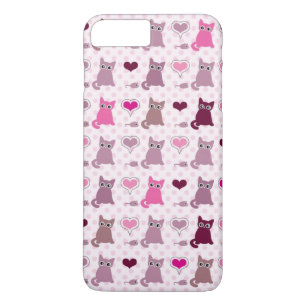 Cute kitten meisjespatroon 	iPhone 8/7 plus hoesje