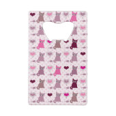 Cute kitten meisjespatroon creditkaart flessenopener (Achterkant)