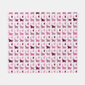 Cute kitten meisjespatroon fleece deken (Voorkant (Horizontaal))