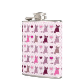 Cute kitten meisjespatroon heupfles (Links)