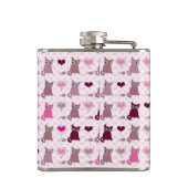 Cute kitten meisjespatroon heupfles (Achterkant)