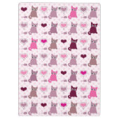 Cute kitten meisjespatroon klembord (Achterkant)