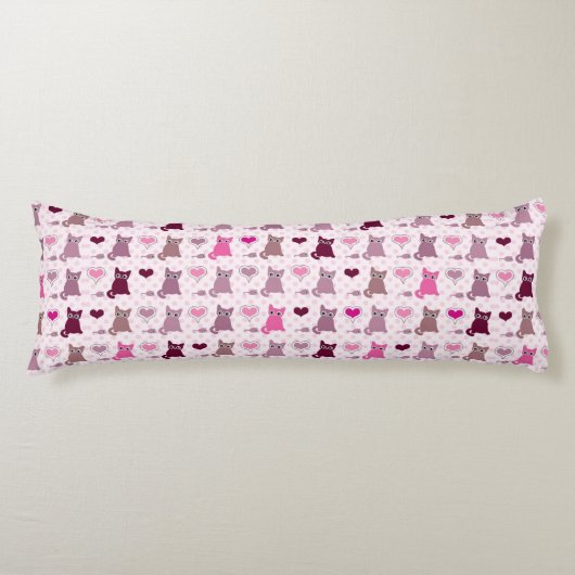 Cute kitten meisjespatroon lichaamskussen (Voorkant)