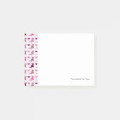 Cute kitten meisjespatroon post-it® notes (Voorkant)