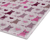 Cute kitten meisjespatroon snijplank (Hoek)