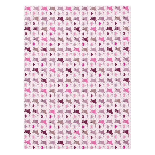 Cute kitten meisjespatroon tafelkleed (Voorkant)