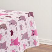 Cute kitten meisjespatroon tafelkleed (Voorbeeld)