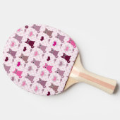 Cute kitten meisjespatroon tafeltennisbatje (Zijkant)