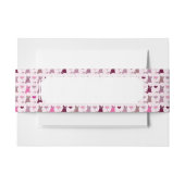 Cute kitten meisjespatroon uitnodigingen wikkel (Voorkant Voorbeeld)