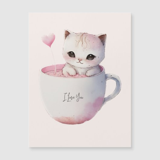 Cute Kitten met ballonhartslag (Voorkant)