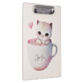 Cute Kitten met ballonhartslag Klembord (Rechts)