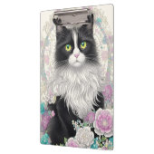 Cute Kitten met bloemen Klembord (Links)