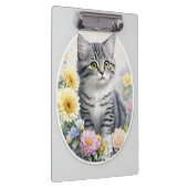Cute Kitten met bloemen Klembord (Rechts)