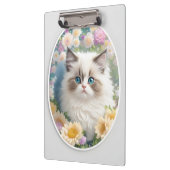 Cute Kitten met bloemen Klembord (Links)