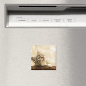 Cute Kitten met een uitgerekt paw Magneet (Insitu (Vaatwasser))