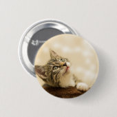 Cute Kitten met een uitgerekt paw Ronde Button 5,7 Cm (Voorkant /achterkant)
