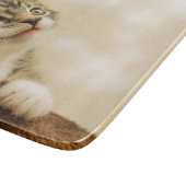 Cute Kitten met een uitgerekt paw Snijplank (Hoek)