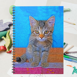 Cute kitten met grote ogen notitieboek