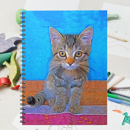 Cute kitten met grote ogen notitieboek