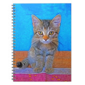 Cute kitten met grote ogen notitieboek (Voorkant)