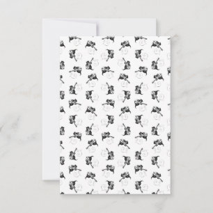 Cute Kitten met Violin Cat Music Art CUSTOM COLOR Bedankkaart