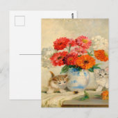  Cute Kitten Meta Plückebaum's Oil Painting Briefkaart (Voorkant / Achterkant)