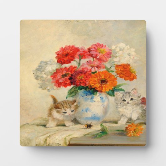 Cute Kitten Meta Plückebaum's Oil Painting Fotoplaat (Voorkant)