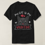 Cute Kitten Mijn kat is mijn Valentijn Cat Lover M T-shirt (Design voorkant)