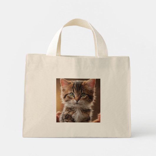 Cute Kitten Mini Tote Bag (Achterkant)