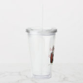 Cute kitten mok foto rode moderne acryl drinkbeker (Rechts)