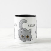 Cute Kitten mokken met aangepaste namen (Midden)