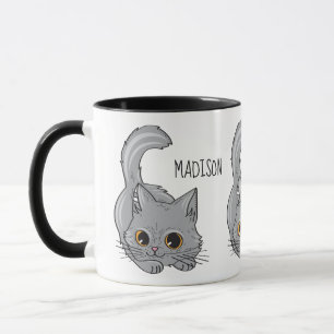 Cute Kitten mokken met aangepaste namen