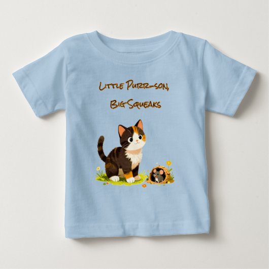Cute Kitten Mouse T-Shirt (Voorkant)